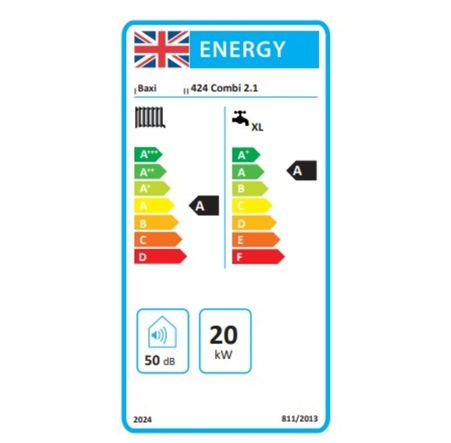 BAXI 424 24kW Combi Boiler with Horizontal Flue