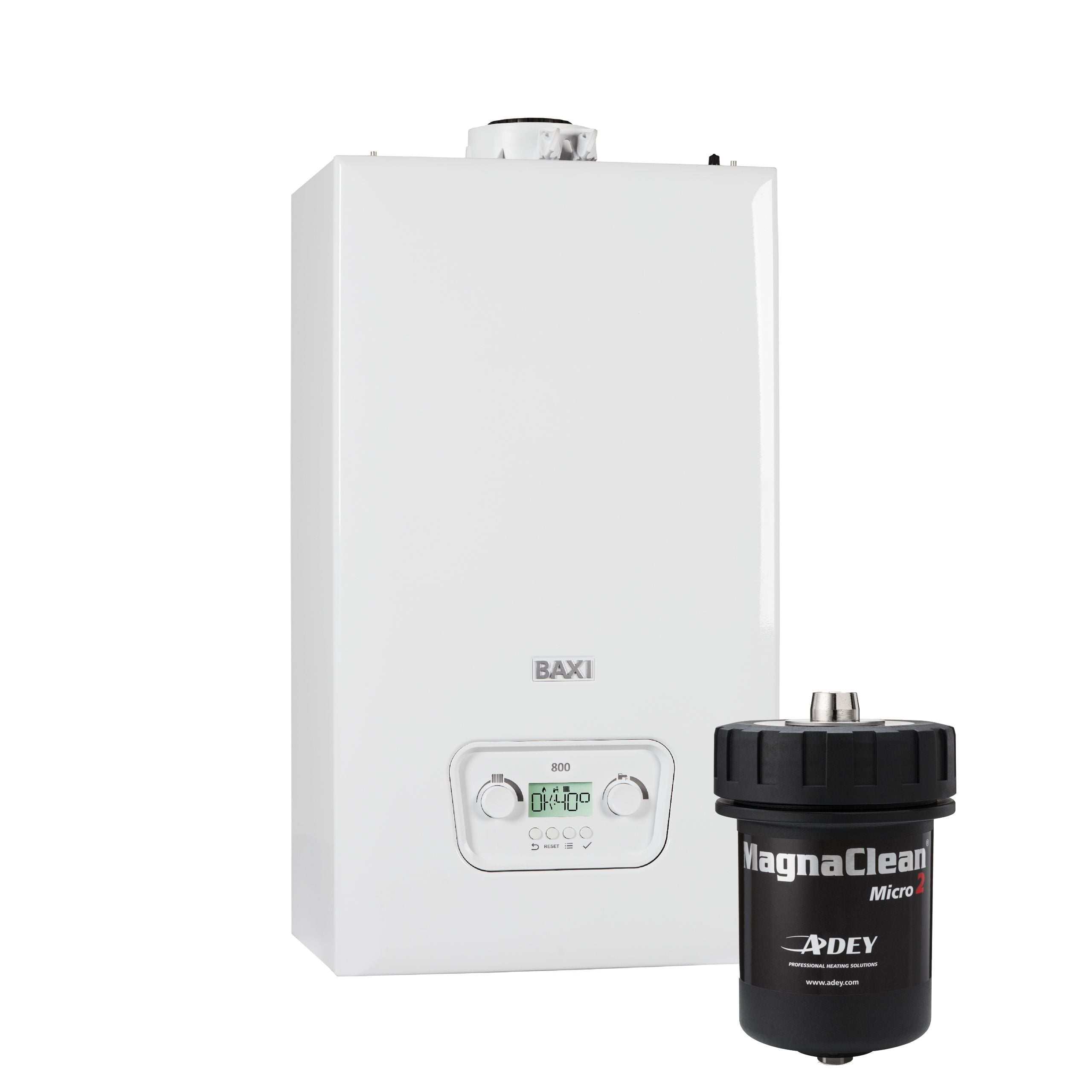 BAXI 836 36kW Combi Boiler with Horizontal Flue + Filter