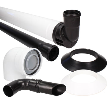 Baxi Multifit 60mm Black Plume Displacement Kit with Flue