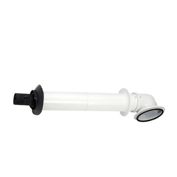Worcester 100mm Long Telescopic Horizontal Flue Kit with Terminal (570–790mm)